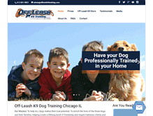 Tablet Screenshot of dogtrainerschicago.com